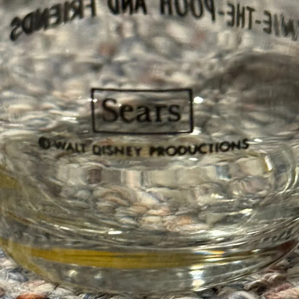 Vintage Walt Disney Productions Winnie the Pooh and Friends Glass Sears